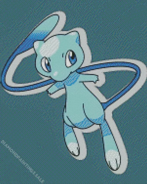 Blue Mew Pokemon Diamond Painting
