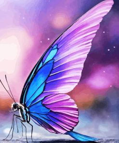 Blue Monarch Butterfly Diamond Painting