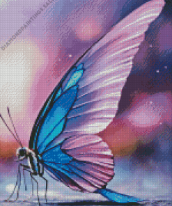 Blue Monarch Butterfly Diamond Painting