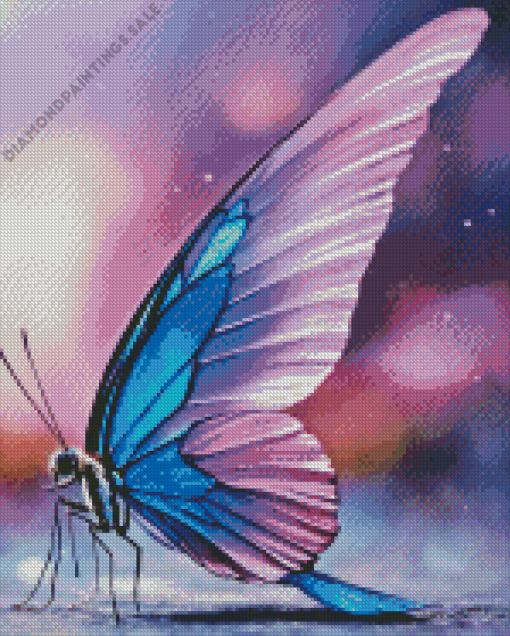 Blue Monarch Butterfly Diamond Painting