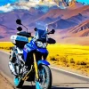 Blue Motorcycle Diamond Painting