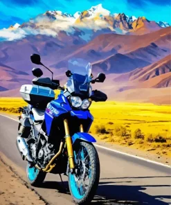 Blue Motorcycle Diamond Painting