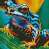Blue Orange Frog Diamond Painting