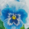 Blue Pansy Flower Diamond Painting