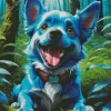 Blue Puppy Dog Diamond Painting