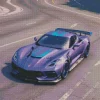 Blue Purple Car Diamond Painting