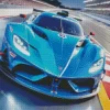 Blue Race Car Diamond Painting
