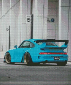 Blue RWB Porsche Diamond Painting