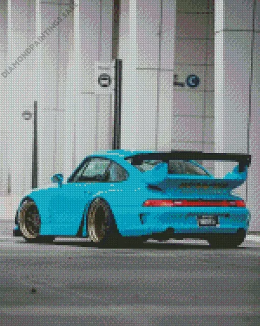 Blue RWB Porsche Diamond Painting