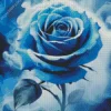 Blue Smoke Rose Diamond Painting