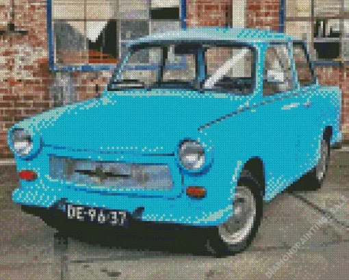 Blue Trabant Diamond Painting