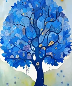 Blue Tree Art Diamond Painting