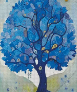 Blue Tree Art Diamond Painting