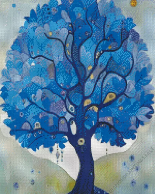 Blue Tree Art Diamond Painting