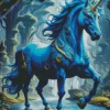Blue Unicorn Diamond Painting