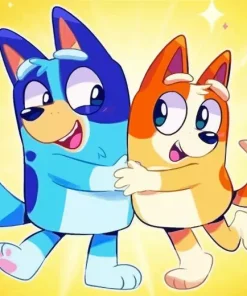 Bluey And Bingo Diamond Painting