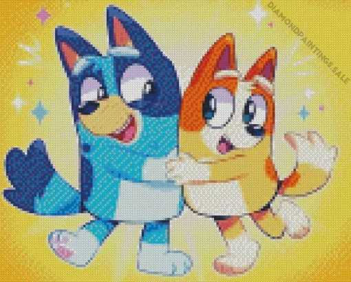 Bluey And Bingo Diamond Painting