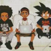 Boondocks Brothers With Goku Diamond Painting