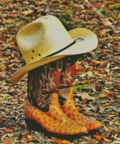 Boots And Cowboy Hat Diamond Painting