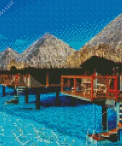 Bora Bora Huts Diamond Painting