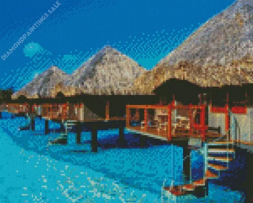 Bora Bora Huts Diamond Painting