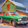 Christmas Chevrolet El Camino Diamond Painting