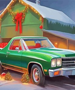 Christmas Chevrolet El Camino Diamond Painting