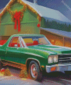 Christmas Chevrolet El Camino Diamond Painting