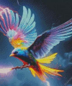 Colorful Bird Flying Diamond Painting