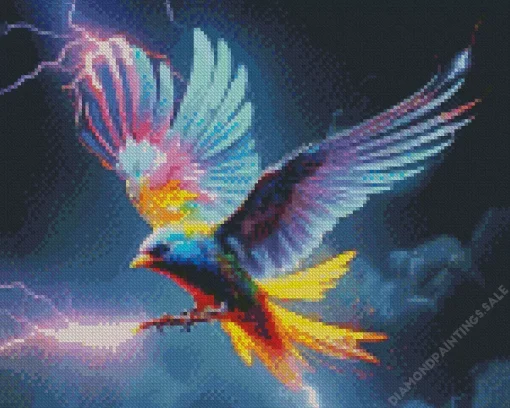 Colorful Bird Flying Diamond Painting