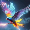 Colorful Bird Flying Diamond Painting