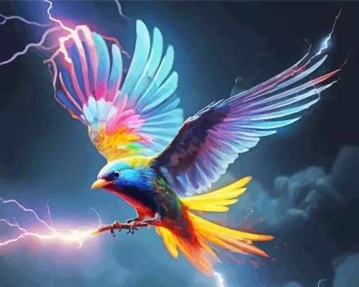 Colorful Bird Flying Diamond Painting