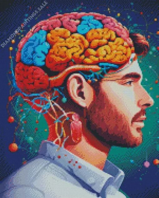 Colorful Brain Art Diamond Painting