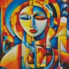 Colorful Cubism Lady Diamond Painting