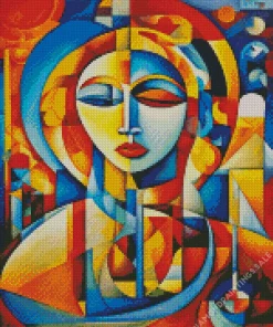 Colorful Cubism Lady Diamond Painting