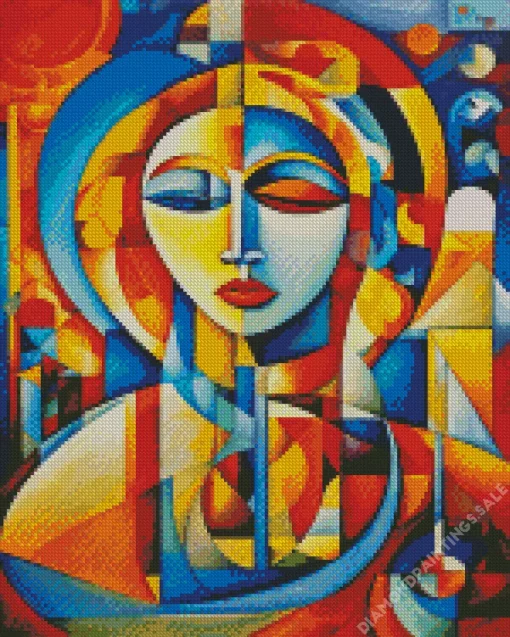 Colorful Cubism Lady Diamond Painting