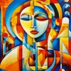 Colorful Cubism Lady Diamond Painting