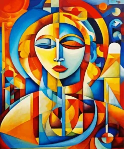 Colorful Cubism Lady Diamond Painting