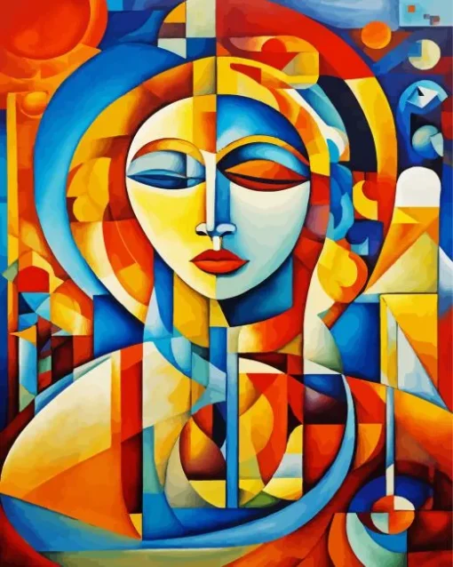 Colorful Cubism Lady Diamond Painting