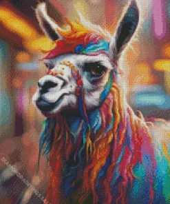 Colorful llama Diamond Painting