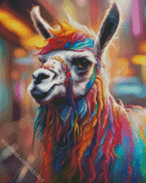 Colorful llama Diamond Painting