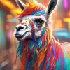 Colorful llama Diamond Painting