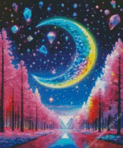 Colorful Moon Diamond Painting
