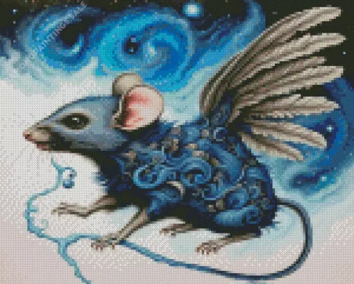 Cool Flying Mouse Diamond Painting