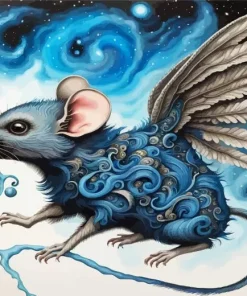 Cool Flying Mouse Diamond Painting
