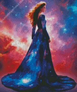 Cool Galaxy Lady Art Diamond Painting