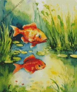 Cool Golden Fish Art Diamond Painting