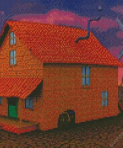 Courage The Cowardly dog House Diamond Painting