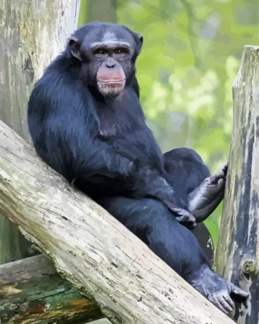 Cute Black Monkey Diamond Painting