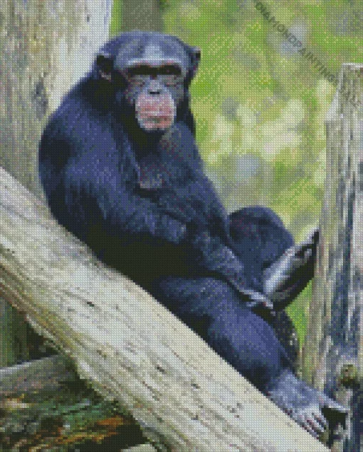 Cute Black Monkey Diamond Painting